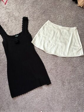 wild fable Cream Sleeveless Top with Delicate Trim